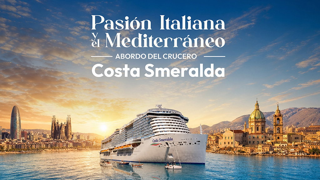 Pasión Italiana y El Mediterráneo abordo del Crucero Costa Esmeralda.