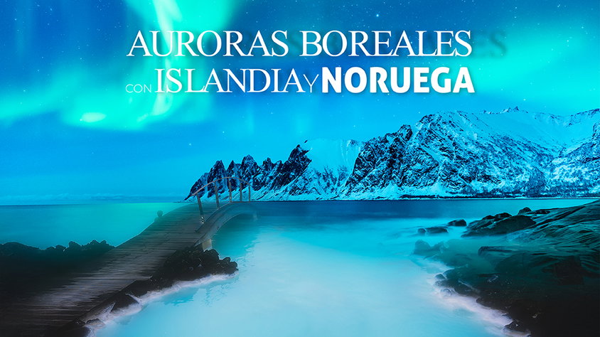 Auroras Boreales con Islandia y Noruega