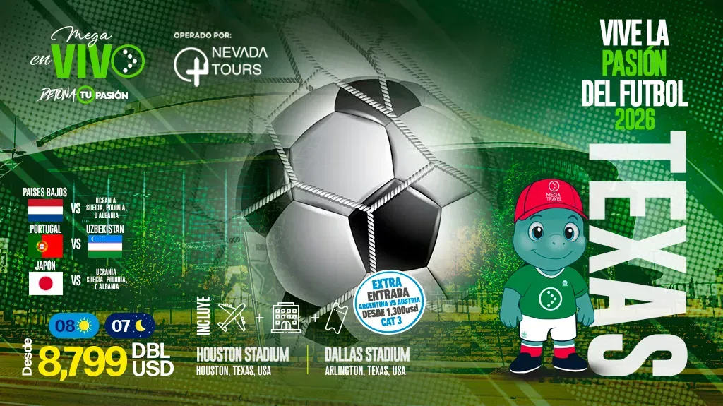 Vive la pasión del fútbol en Texas 2026