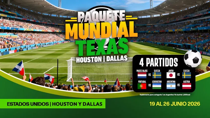 Paquete Mundial en Texas 2026
