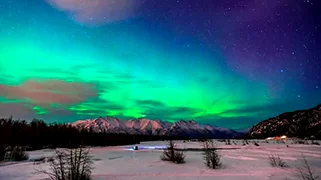 Ruta De Las Auroras Boreales En Alaska