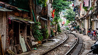 Vías del tren en hanoi Vías del tren en hanoi