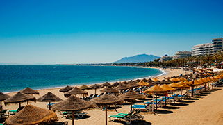Vista a la Playa en Marbella españa Vista a la Playa en Marbella españa