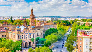 Vista Aerea de la Ciudad de Sevilla Vista Aerea de la Ciudad de Sevilla